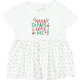 thumbnail image 3 of Inktastic Nana and Papa Love Me Girls Baby Dress, 3 of 5