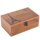 thumbnail image 3 of Caja de costura de madera vintage multifunción, estuche para guardar agujas e hilos, herramientas de costura y tejido, caja vacía con patrón de torre., 3 of 11