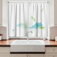 thumbnail image 2 of Ambesonne Dragonfly Kitchen Curtains, Waterlily Nature Lake, 55"x39", Apple Green Pale Blue, 2 of 3