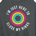 thumbnail image 3 of Instant Message - Just Here To Close My Rings - Women's Racerback Tank Top, 3 of 6