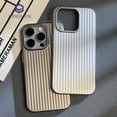 thumbnail image 2 of Funda fina corrugada mate transparente para iPhone 15 Plus 14 13 16 Pro Max, carcasa trasera rígida de PC transparente con revestimiento de lujo, 2 of 5