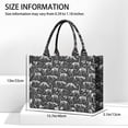 thumbnail image 3 of Large Capacity Tote Bag,Black Cartoon Dinosaurs Fossils Pattern Handbag Fashion Luxury Tote Bag,15.7"x13"x 5.1" Inches,Laptop Compatible, 3 of 6