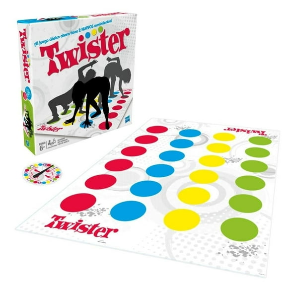 Juegos Hasbro Twister Es como el juego Twister pero con 2 movimientos adicionales. Para niños a partir de 6 años.