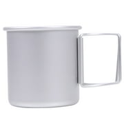 Jasmine Portable Foldable Coffee Tea Mug Travel Camping Water Drinking Cup (Silver)