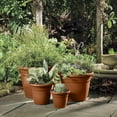 thumbnail image 2 of Crescent Garden In/Outdoor Emma Round Plastic Flower Pot Terracotta Colored Planter, 12 Inches, 2 of 4