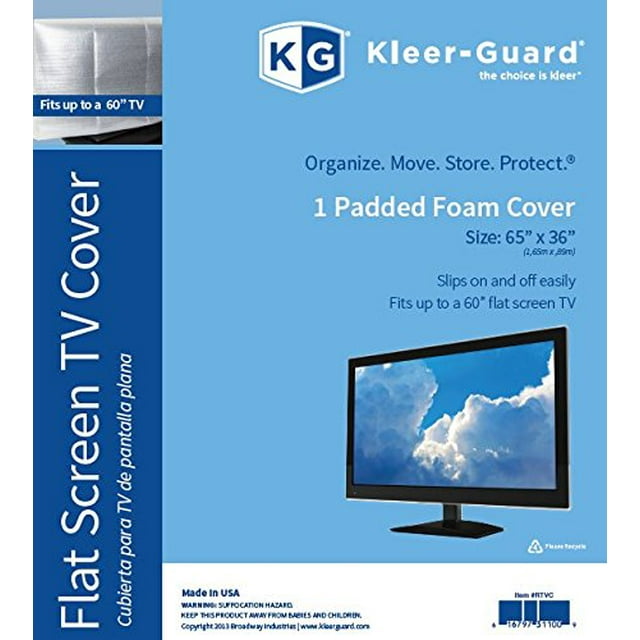 Kleer-Guard Flat Screen TV Cover. 65"x36" Fits Up to 60" Flat Screen TV