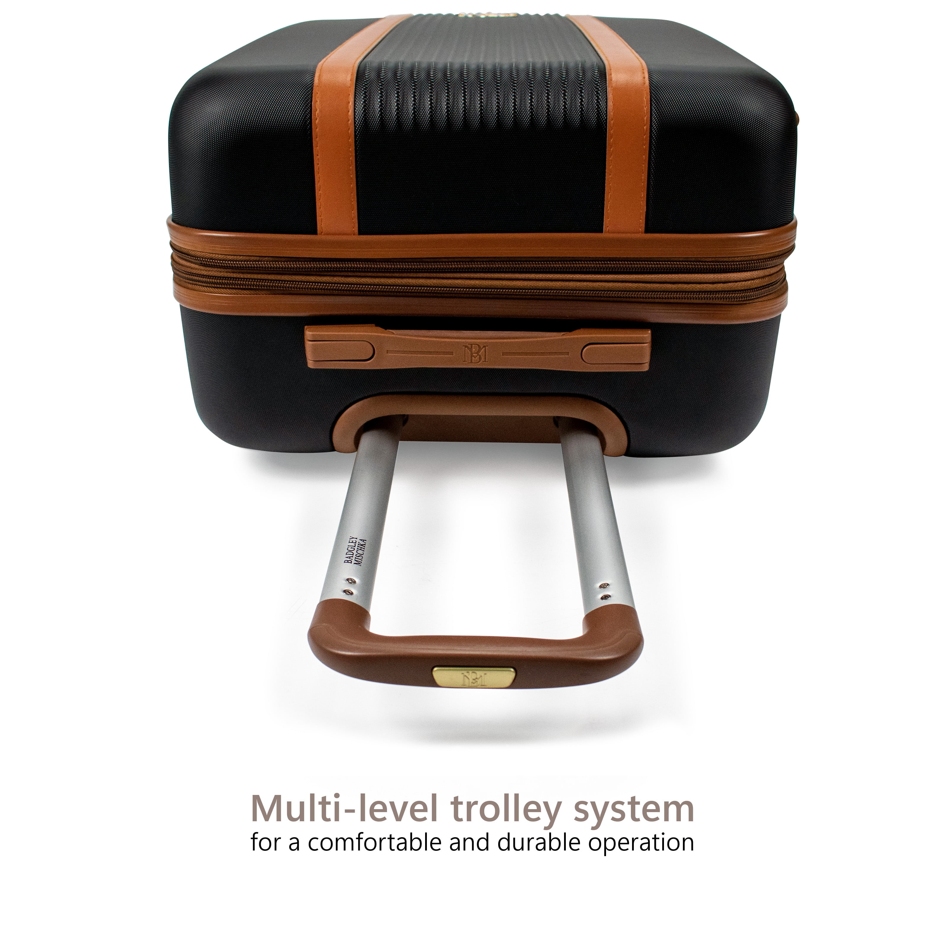 BADGLEY MISCHKA Mia 3 Piece Expandable Retro Luggage Set (Black)