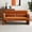 Orange, variant on Youdao 59" Small Loveseat Sofa, Modern Sherpa Mini Sofa Couch, Lambswool 2-Seater Fluffy Love Seat, Teddy Fabric Upholstered Compact sofa with 2 Throw Pillows for Apartment Office Small Space, Orange