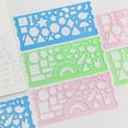thumbnail image 3 of YAOMOBB Wavy Line Ruler Clear Geometric Drawing Ruler Set Multifunctional Easy to Use Protractor Straightedge, 3 of 6