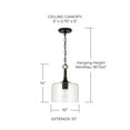 thumbnail image 4 of Capital Lighting 339311 Carter 1 Light 10" Wide Mini Pendant - Bronze, 4 of 7
