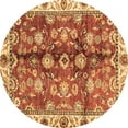 thumbnail image 1 of Ahgly Company Indoor Round Abstract Brown Modern Area Rugs, 8' Round, 1 of 4