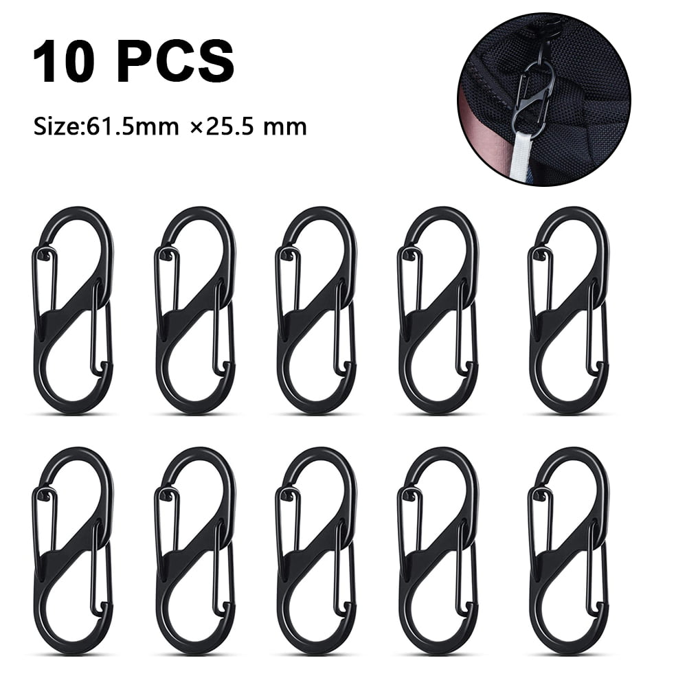 Aluminum Alloy Material Snap Clip Hook Carabiner Spring Loaded Wire Gates New 