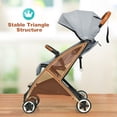 thumbnail image 6 of Babyjoy Lightweight Baby Stroller Aluminium Frame with Net for Travel 15 lbs Gray, 6 of 10