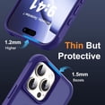 thumbnail image 6 of Xpression Phone Case For Apple iPhone 17 Pro Max Translucent Matte Finish, MagSafe Compatible, Built-in Ring Stand, Shockproof Protective Back Cover, Blue, 6 of 8