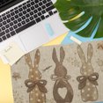thumbnail image 4 of Rustic Easter Bunny Trio with Bows Diatomite Mouse Pad - Non-Slip Backing Desk Mat with Polka Dot & Heart Accents for a Cozy Farmhouse Spring Office Decor, 4 of 6