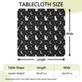 thumbnail image 2 of Black White Cat Moon Star Pattern Square Fitted Tablecloth with Elastic Edge,Square Table Cover,Washable Elastic Table Cover for Home Kitchen Party Decor 36"x36", 2 of 6