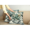 thumbnail image 2 of Ambesonne Eucalyptus Leaves Throw Pillow Cover 2 Pack, Rhombus Clouds, 24", Grey Teal Earth Yellow, 2 of 7