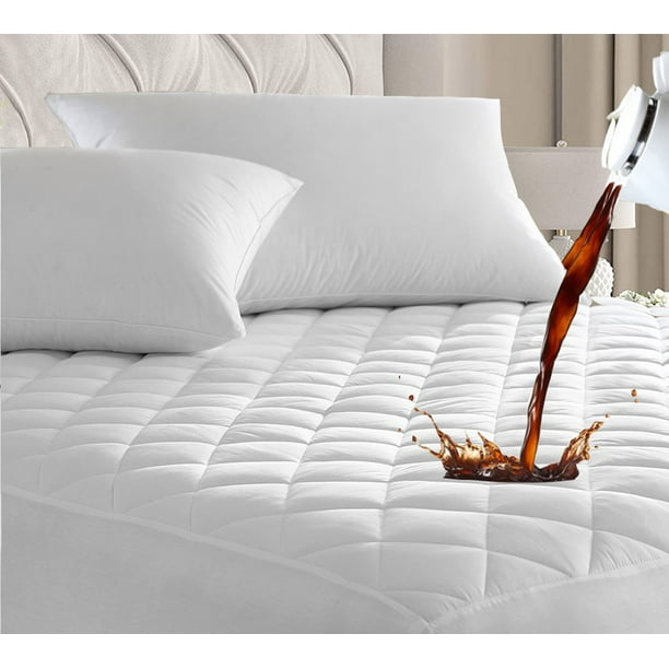 Twin Size Mattress Protector,Waterproof, Quilted Cover Pad, Deep Pocket