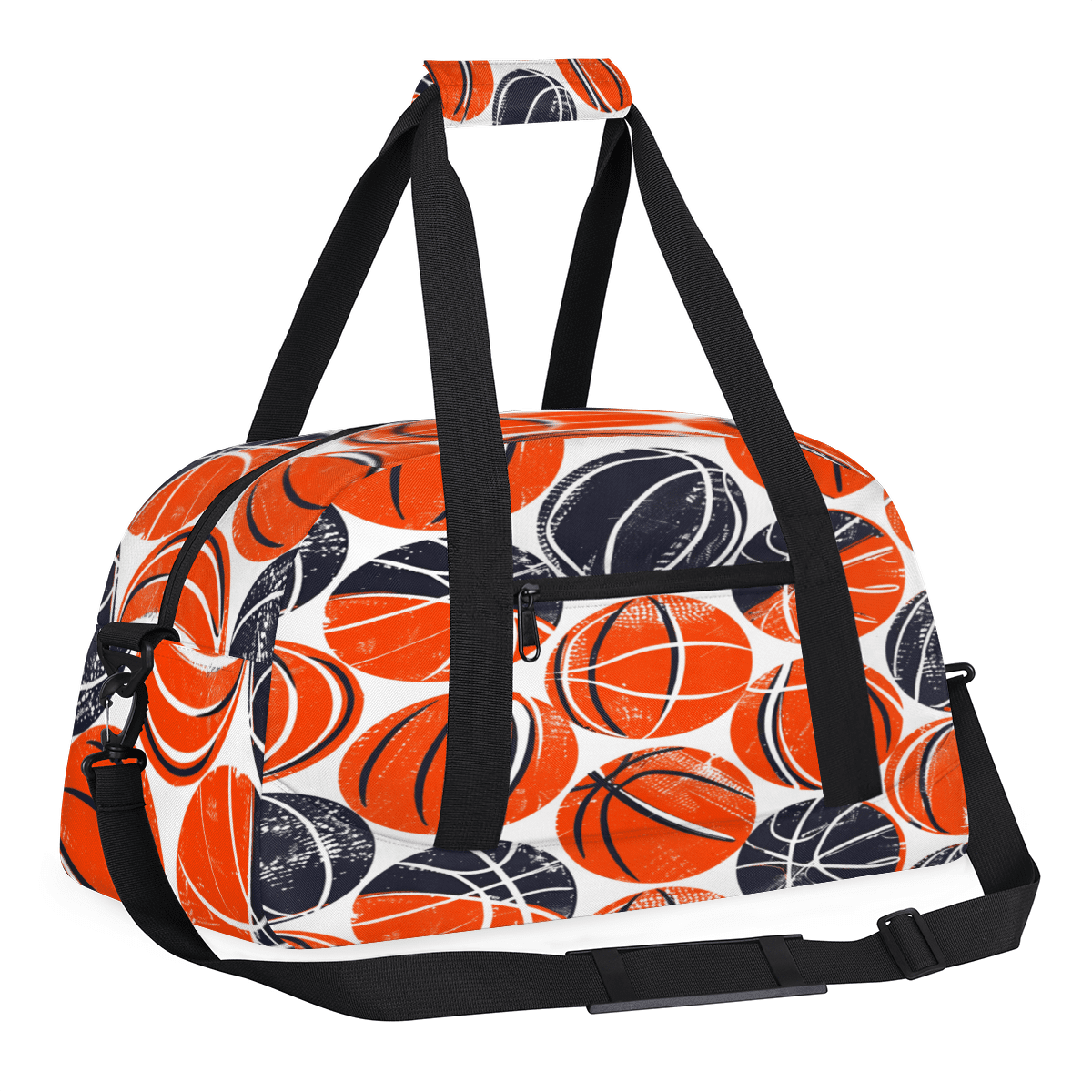 Herdesigns Basketball Duffle Bag for Women & Men, Sports Gym Bag Dance Bag Overnight Bag Carry On Weekender Travel Bag