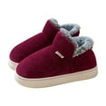 thumbnail image 5 of HaoXun Women's Closed-Toe Fleece-Lined Slippers - Stylish High-Top Warm Slippers for Fall/Winter, 5 of 9