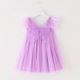 thumbnail image 2 of Taybagh Toddler Girl Dress Fly Sleeve Formal Wedding Guest Dress with Butterfly Wing Holiday Girl Clothes, 2 of 6