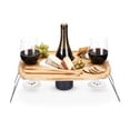 thumbnail image 2 of True Dash Bottle Holder and Wine Glasses Picnic Table, One Size, Bamboo, 2 of 4