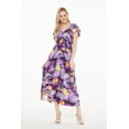 thumbnail image 5 of Women's Hawaiian Maxi Ruffle Sleeve Dress Sunset Purple, 5 of 5