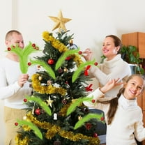 Christmas Picks, 10pcs Green Reed Stems with Red Balls Artificial Branch Ornaments for Christmas Tree Holiday Floral Arrangement Home Decor 2025