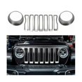 thumbnail image 4 of 9Pcs Front Grille Trim Inserts Grill Cover for Wrangler JL JLU Sports 2018-2023 Chrome Headlight De, 4 of 5
