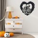 thumbnail image 3 of Decoración colgante para puerta y ventana, corona de fantasma colgante con calavera gótica de terror, adorno de calavera negra, decoración de puerta de casa embrujada para decoración de, 3 of 5