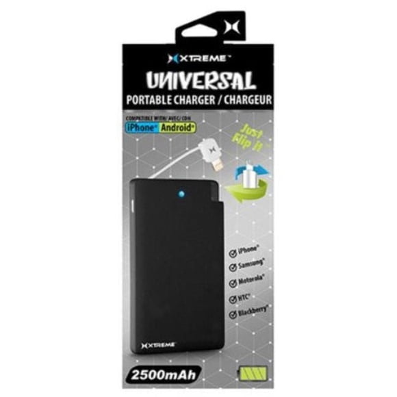Xtreme Ultra Slim Powerbank With Built-In Reversible Lightning /Micro USB , 2500Mah