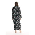 thumbnail image 3 of Just Love Plush Zipper Lounger Robe 6811-10445-MNT-1X (X-Large, Black Snowflake), 3 of 3