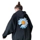 thumbnail image 4 of Sudadera con capucha de manga larga para mujer, con estampado de margaritas pequeñas, informal, holgada, tipo túnica, jersey de moda, 4 of 4