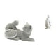 thumbnail image 1 of Escultura de gato y pingüino, adorno de mesa, artesanía, figura decorativa, estatua de animal de resina coleccionable para dormitorio, sala de estar,, 1 of 8
