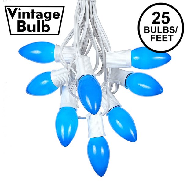 25 Foot C9 Ceramic Christmas String Light Set Outdoor Christmas Light String Christmas Tree