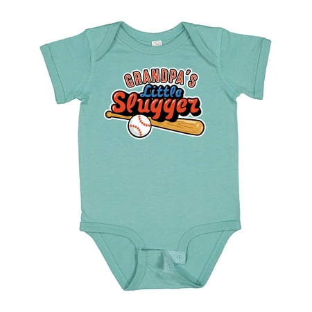 

Inktastic Grandpa s Little Slugger Gift Baby Boy or Baby Girl Bodysuit