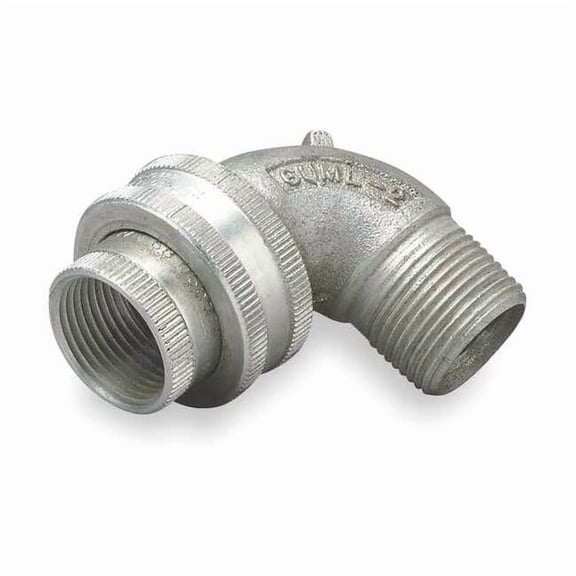 Hubbell Killark IMC Union, 3/4 in, Threaded, Aluminum, Plain, Gray GUML-2WW