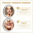 thumbnail image 4 of Uxcell Small Pocket Mirror for Purse, Round Magnifying Foldable Silver Makeup Handheld Compact Mirror for Women, Purse, Travel, Girls, Gift(Pink, 2.95"), 4 of 7