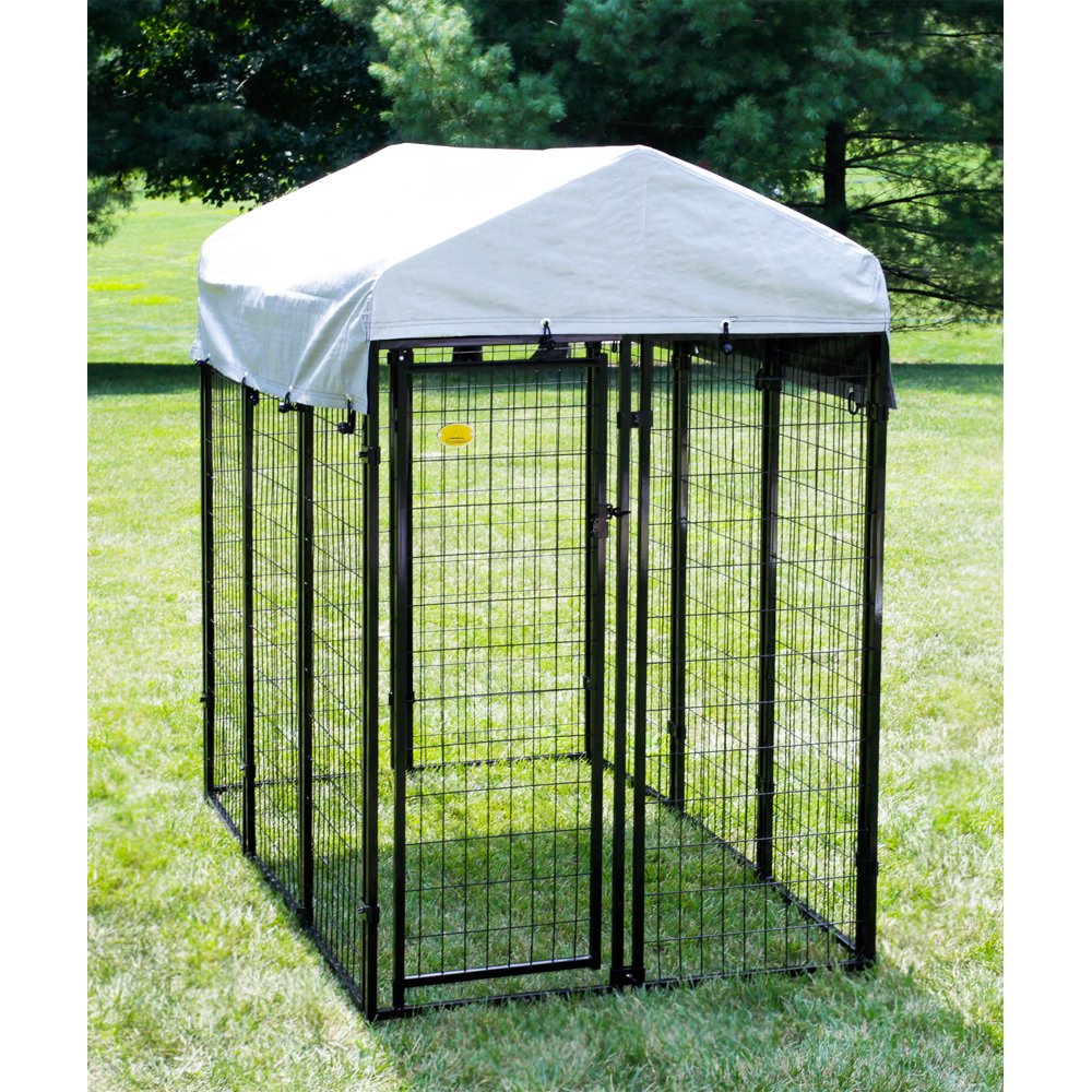 KennelMaster Black Welded Wire Dog Kennel, 72"L x 48"W x 72"H Walmart