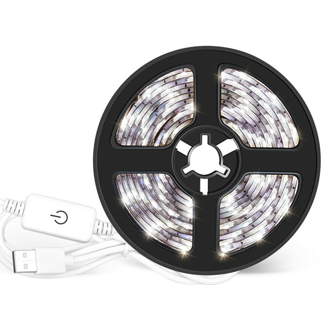 Tira de Led Regulable Usb Control Táctil 5M 300Leds Cuerda de Luz, 5M Luz Blanca MABOTO Luz de tira