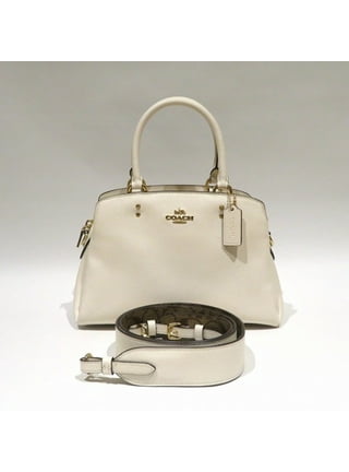 Authenticated Used Coach Tote Bag Beige White Signature F29958 Canvas  Leather COACH Women's Handbag Charm