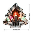 thumbnail image 2 of Metal Hanging Christmas Tree Wind Spinner - Colorful Triangular Lights Design for Festive Yard & Garden Decor, 2 of 7