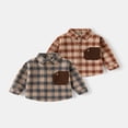 thumbnail image 2 of LYMAYTER Toddler Boys Girls Plaid Print Long Sleeve Lapel Shirts Button Down Comfortable Daily Wear 2-7Y, 2 of 8