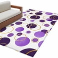 thumbnail image 2 of Purple Polka Dots 3'x5' Washable Rug, Modern Abstract Art Non-Slip Area Rugs for Entryway Kitchen Classroom, StainResistant Dorm Throw Carpet, Low Pile Soft Indoor Floor Mat Geometric, 2 of 9
