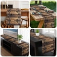 thumbnail image 6 of Rustic Wooden Door Table Runner 72 Inches Long, Brown Black Farmhouse Country Vintage Kitchen Coffee Dining Table Decoration for Home Party Birthday Wedding Home Decor 18x72 Inches, 6 of 8
