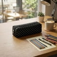 thumbnail image 5 of Office Stationery Supplies, Preppy Style Polka Pencil Case, Cute Dots Pencil Pouch Organizer Bag for Desk, Study Room, Work Office, 5 of 5