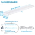 thumbnail image 3 of TORCHSTAR 4 Pack 22" 3CCT LED Under Cabinet Light, Hardwired& Plug-in, Swivel& Dimmable& Linkable, 3000K/4000K/5000K Selectable, 3 of 7
