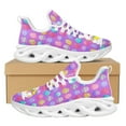 thumbnail image 1 of Zapatillas deportivas de mujer con diseño de conejo y huevo de colores, ligeras, de malla, transpirables, con cordones, para adolescentes y caminar., 1 of 6