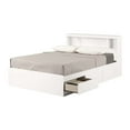 thumbnail image 2 of South Shore Fusion, Contemporary Full Bed and Headboard Set, Pure White, 2 of 10