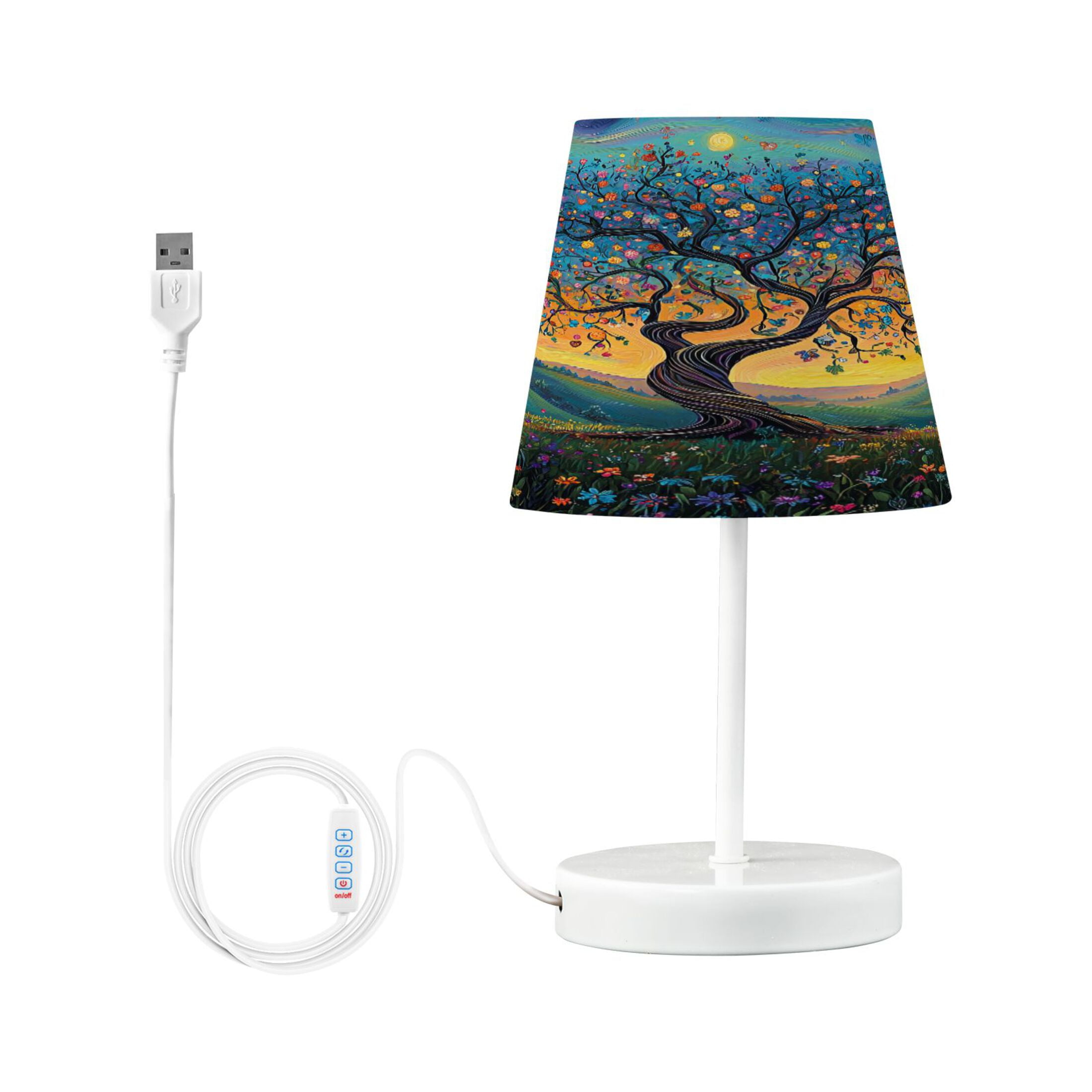 LED Desk Lamp Whimsical Tree Of Life Table Nightstand Lamps with 3 Color Temperatures for Home Bedroom Living Room Decor 8x12
